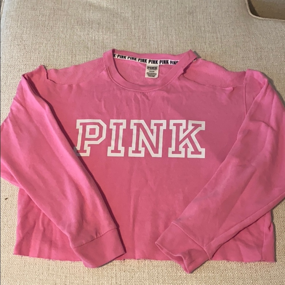 VS Pink Crop Hoodie
